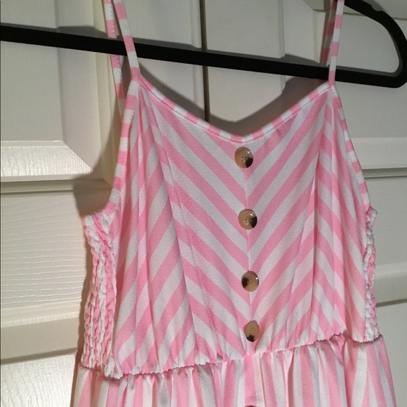 Pink and White Striped Sundress - Picture 3 of 4